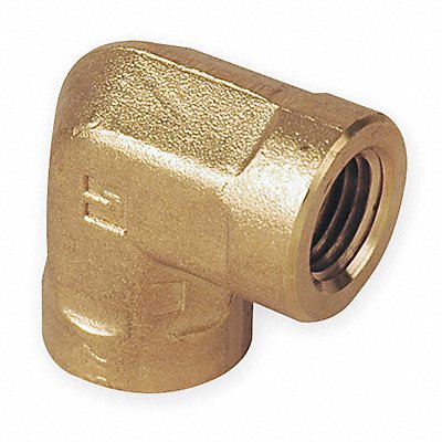 90 Elbow Brass 1/4 in Pipe Size FNPT