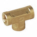 Female Tee Brass 1/4 in Pipe Size NPT