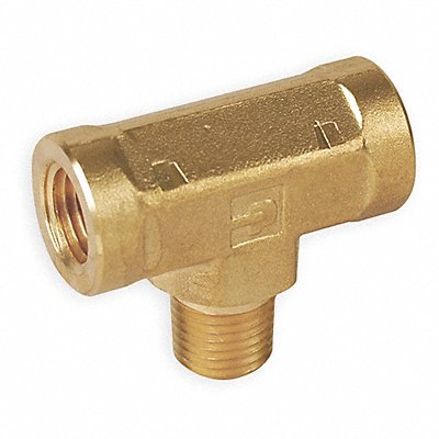 Branch Tee Brass 1/4 in 3000 PSI