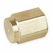 Hex Head Cap Bright Brass 1/8 in FNPT