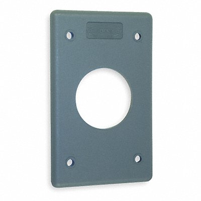 Single Receptacle Plate 1 Gang Gray