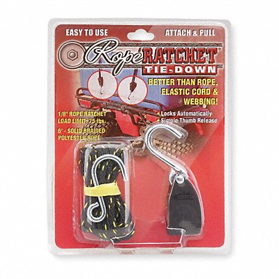 Rope Ratchet Hook 6 ft.L Polyester