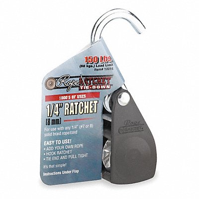 Rope Ratchet Hook 1/4 In.W Steel