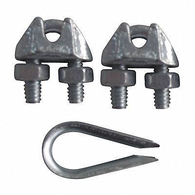 Wire Rope Clip and Thimble Kit 1/8 In