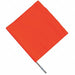 Handheld Warning Flag Orange 24 H 18 W