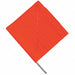 Handheld Warning Flag Orange 18x18In