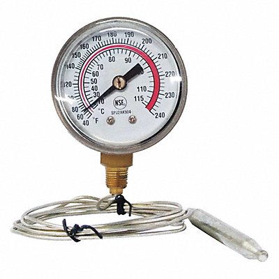 Analog Panel Mt Thermometer 40 to 240F