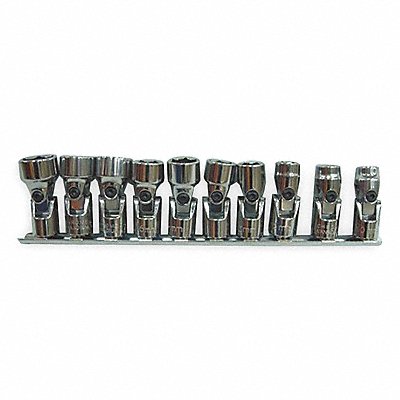 Socket Set 3/8 10 pcs 10-19 mm 6 Point