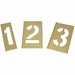 Interlocking Stencil Numbers Brass