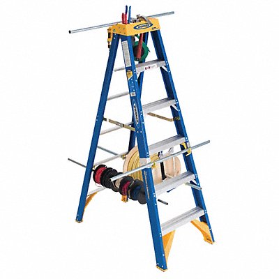 Stepladder Fiberglass 10 ft H 375 lb Cap