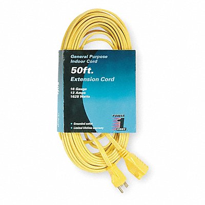 Extension Cord 50ft 16Ga 13A SPT-2 Yel