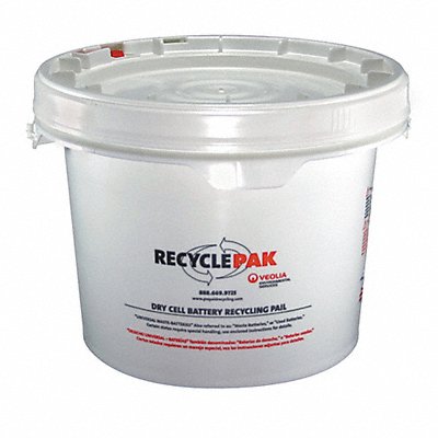 Dry Cell Battery Recycling Pail 3.5 gal