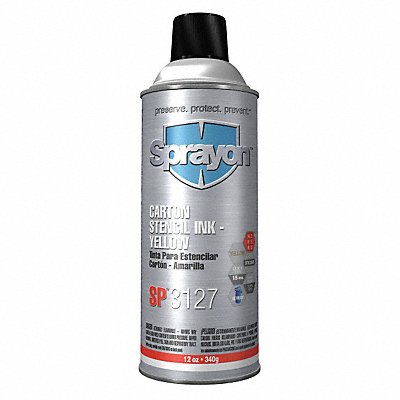 Stencil Ink Aerosol Can Yellow 12 oz.