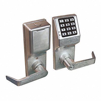 Electronic Lock Brushed Chrome 12 Button