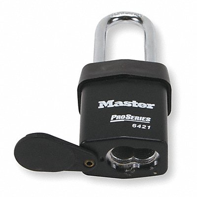 Keyed Padlock 7/8 in Rectangle Black