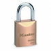 Keyed Padlock 25/32 in Rectangle Gold