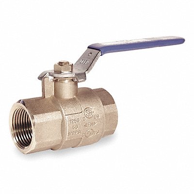 Brass Ball Valve Inline FNPT 3/4 in