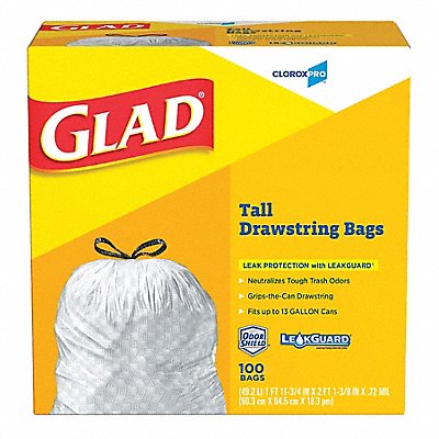 Trash Bag 13 gal White PK100