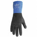 D0559 Chem Restnt Gloves Blue/Black Sz 8 PR