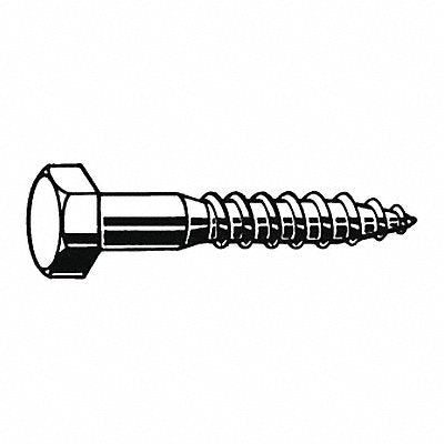 Hex Lag Screw 1/2 Galvanize 7 L PK25