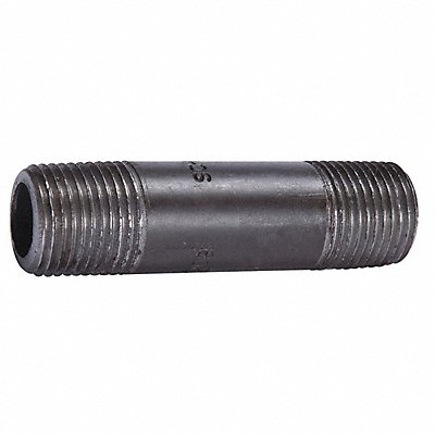 Black Pipe Nipple Threaded 1-1/4x12 In