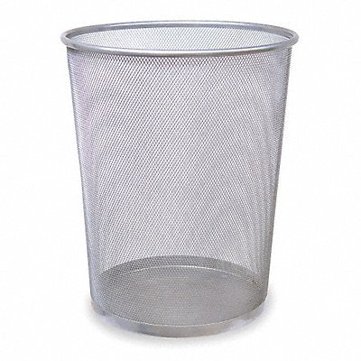 Wastebasket Round 5 gal Silver