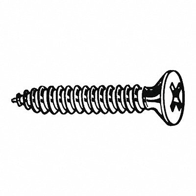 Sheet Metal Screw Flat #10 3/4 in PK100