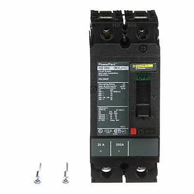 Circuit Breaker 20A 2P 600VAC HD