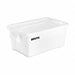 F8714 Storage Tote White Solid Plastic