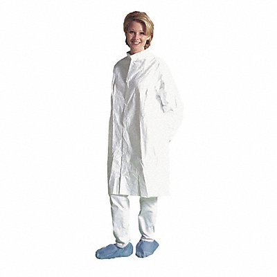 D7996 Cleanroom Coat White Snaps 2XL PK30