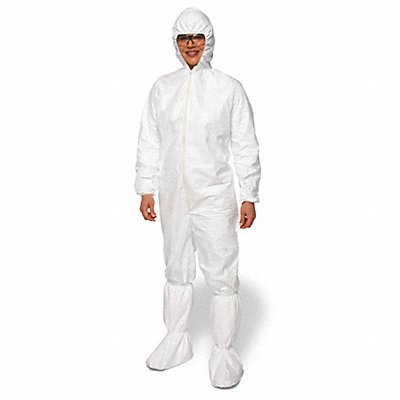 D1429 Coveralls 2XL Wht Tyvek IsoClean PK25