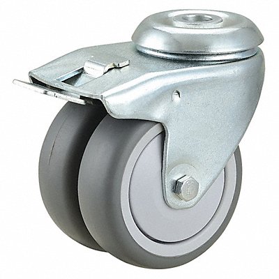 Low-Profile Easy-Turn Bolt-Hole Caster