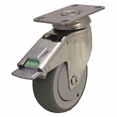 Quiet-Roll Medical Plate Caster Swivel