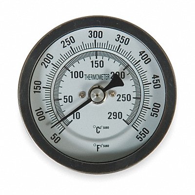 Bimetal Thermom 5 In Dial 50 to 550F