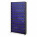 Enclosed Bin Shlvng 24x75x36in Blue