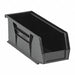 Hang and Stack Bin Black PP 4 in