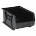 Hang and Stack Bin Black PP 8 in