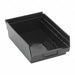 Shelf Bin Black Polypropylene 4 in