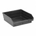 Shelf Bin Black Polypropylene 4 in