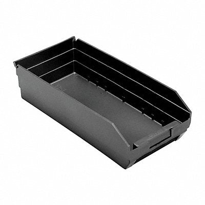 Shelf Bin Black Polypropylene 4 in