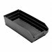 Shelf Bin Black Polypropylene 4 in