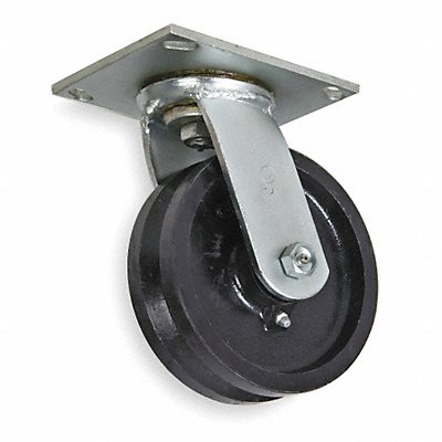 V-Groove Track-Wheel Plate Caster Swivel