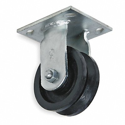 V-Groove Track-Wheel Plate Caster Rigid