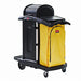 Microfiber Janitor Cart 54 H 34 gal Cap.