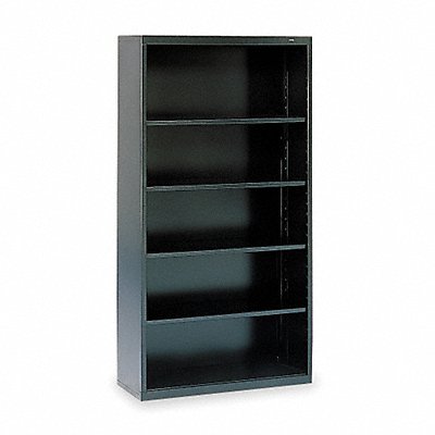 Bookcase 68 H Steel 5 Shelf Black