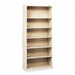 Welded Steel Bookcase 78in 6 Shelf Putty