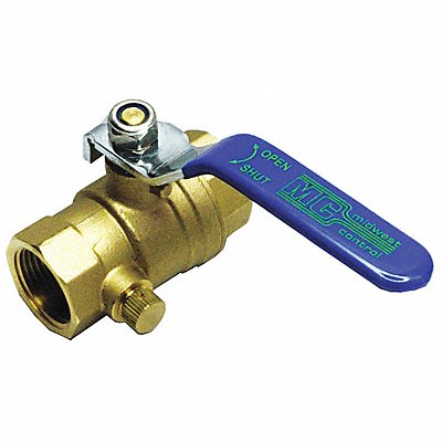 Brass Ball Valve Inline FNPT 3/4 in