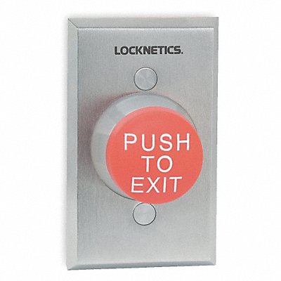 Push to Exit Button Red Steel