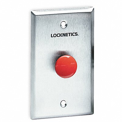 Standard Push Button Red Steel