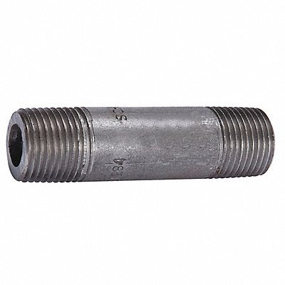 Black Pipe Nipple Threaded 1-1/2x8 In